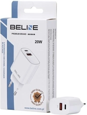 Netstroomlader 20W USB-C + USB-A wit