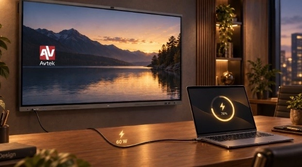 4K-beeld en voeding voor de laptop