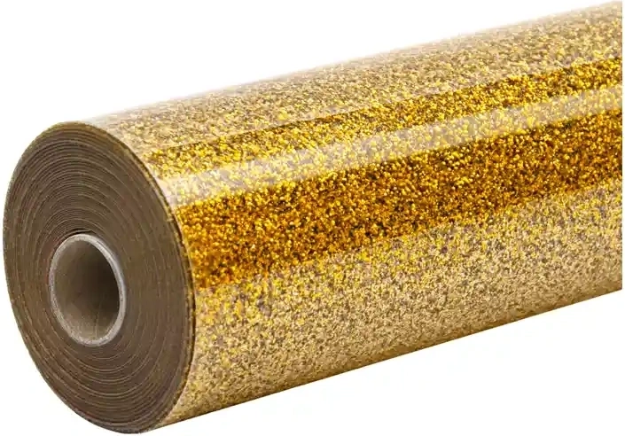 HTVRONT glinsterende warmteoverdrachtsfolie 30,5 × 90 cm goud
