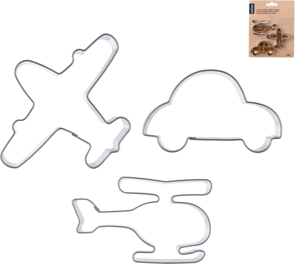 Uitstekers van roestvrij staal land–lucht, set van 3 stuks