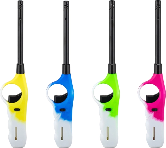Navulbare gasaansteker in verschillende kleuren 27 cm - 1 stuk
