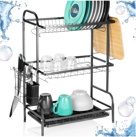 Afneembaar bestekmandje en houder voor snijplank