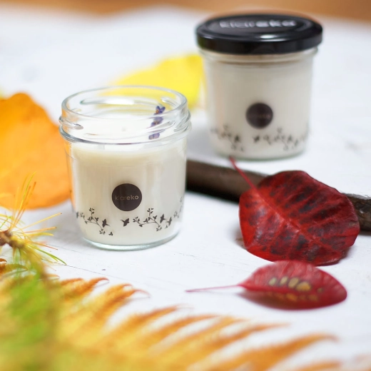 Elegante glazen pot om opnieuw te gebruiken