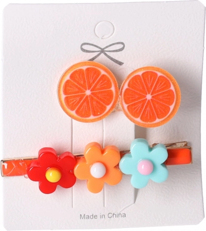 Set van 2 haarspeldjes - oranje