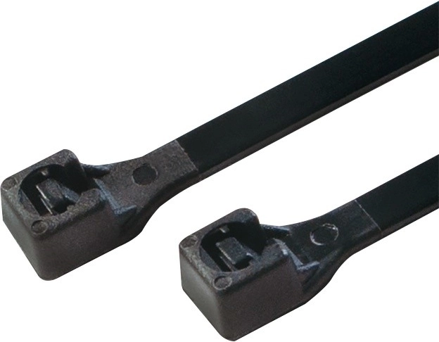 Zelfborgende kabelbinders 50 cm, zwart (100 stuks)