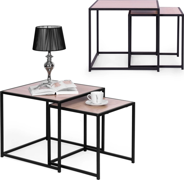 Set van 2 salontafels in loft design