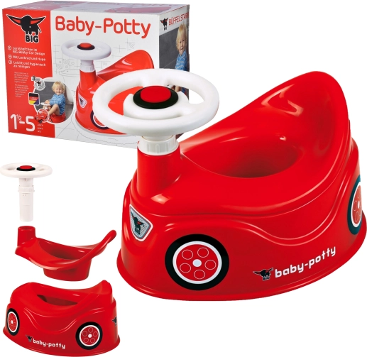 Kinderpotje in de vorm van een auto BIG New Bobby Car met stuur en toeter