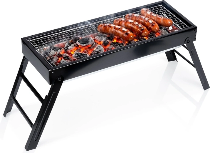 Vilde draagbare opvouwbare houtskoolgrill 77 × 23 × 31 cm