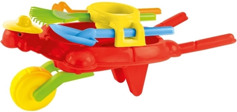Mochtoys kinderkruiwagen met gereedschap – schildpad