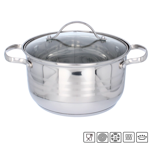 Roestvrijstalen pan met deksel 3 l 20 cm