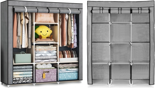 Textielkast met planken en kledingroedes MODERNHOME