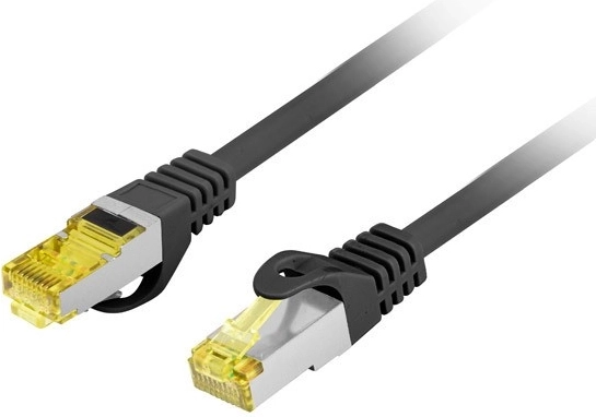 Patchcord cat.6a S/FTP LSZH CU 1m fluke pass zwart
