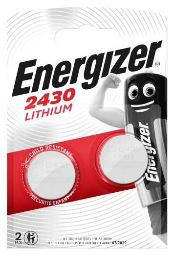 Energizer CR2430 lithium knoopcelbatterijen 3 V, verpakking 2 stuks