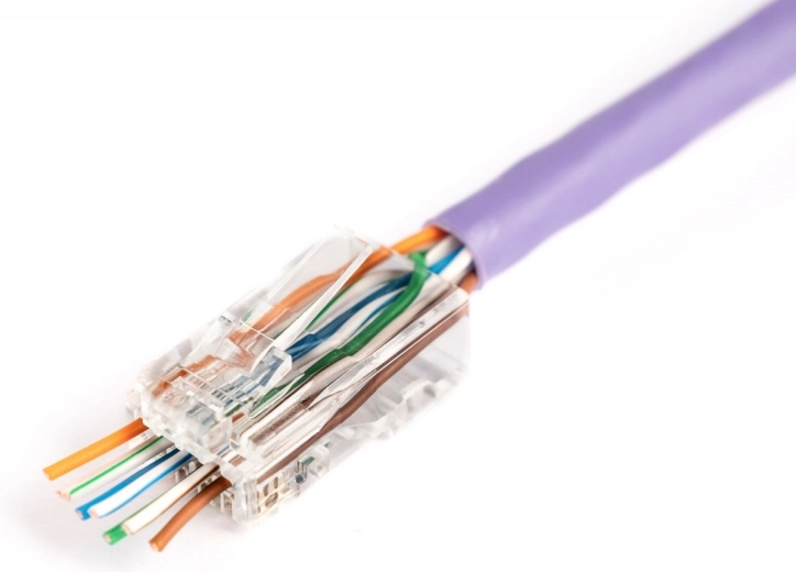 Doorgaande RJ45-connector (8P8C) cat. 6, ongeblinderd, AWG 26–24, verpakking 100 st.