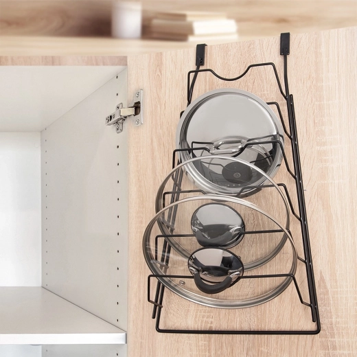 Ruimtebesparende opslag voor tot 6 deksels