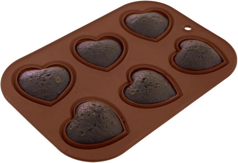 6 hartvormige vormpjes tegelijk