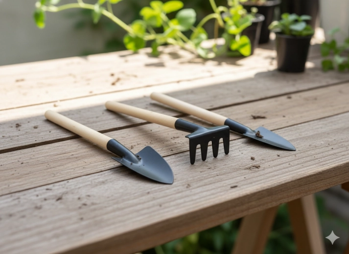 Precies planten met een planttransplanteerder met maatverdeling