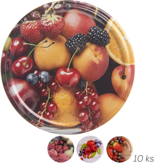 Metalen weckdeksel bio 82 TO 82 met fruitmotief (10 stuks)