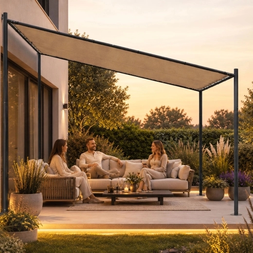 Moderne pergola 3 × 3 m voor terras en tuin