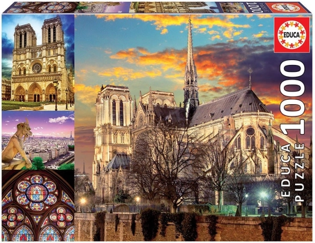 Puzzel Notre Dame collage 1000 stukjes