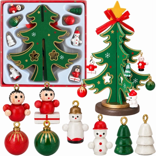 Houten kerstboom 17 cm - 1 stuk