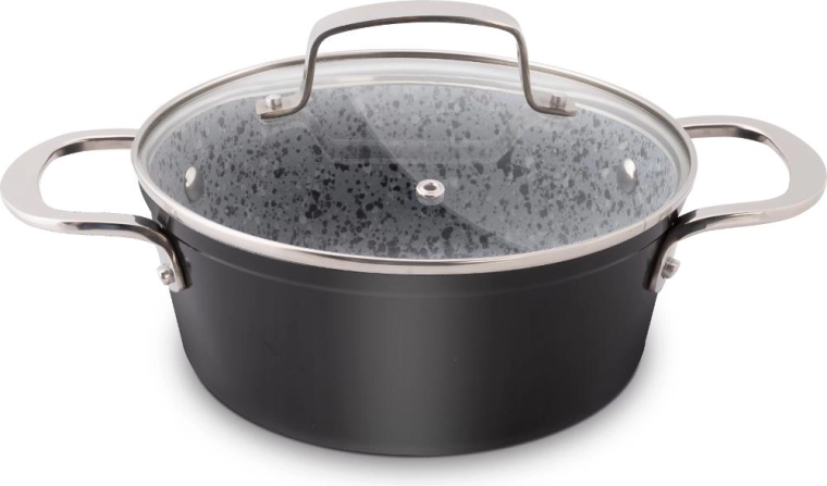Lamart granieten steelpan met deksel 18 cm