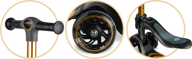 Groeít met het kind: verstelbaar stuur en zitje