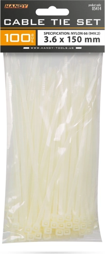 Transparante kabelbinders 150 × 3,6 mm, 100 stuks