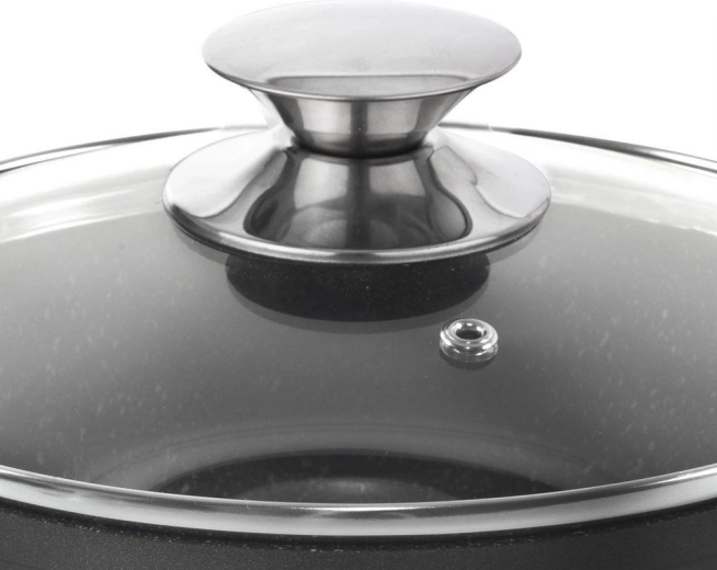 Glazen deksel met stoomventiel