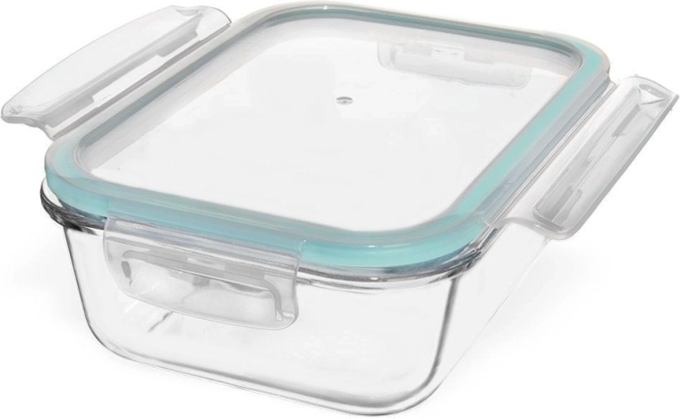 Glazen voedselcontainer met deksel en afdichting 1 l