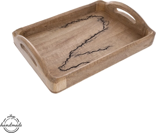 Serveerblad van mangohout electric 35,5 × 25 cm