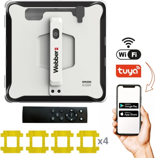 Webber robotische raamreiniger met app en reservoir