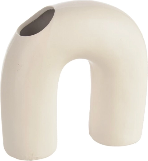 Witte dolomietvaas 19 × 7 × 18 cm