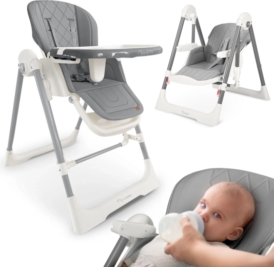 Nukido Elite grijze kinderstoel 3-in-1