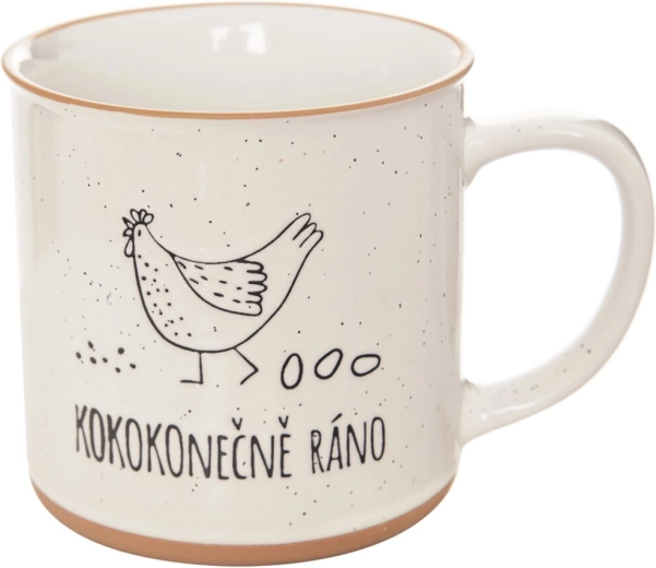 Keramische mok “Boerderij” met kippenmotief 0,53 l