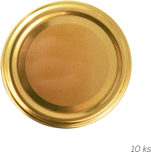 Metalen weckdeksel twist-off Gold 82 mm, 10 stuks