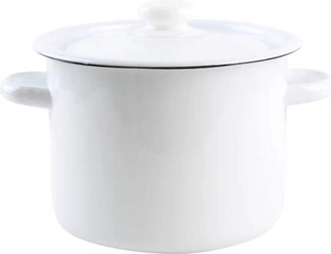 Geglazuurde pan met deksel 4,5 l – wit