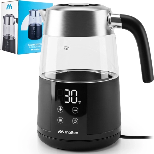 MalTec elektrische waterkoker met temperatuurregeling 1,7 l