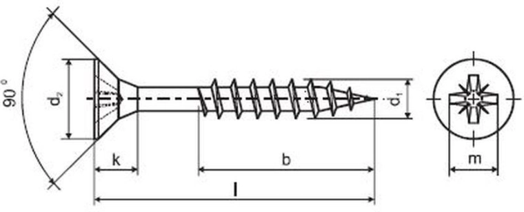 Universele schroeven met deelschroefdraad 6 × 80 mm, verzinkt, 200 stuks