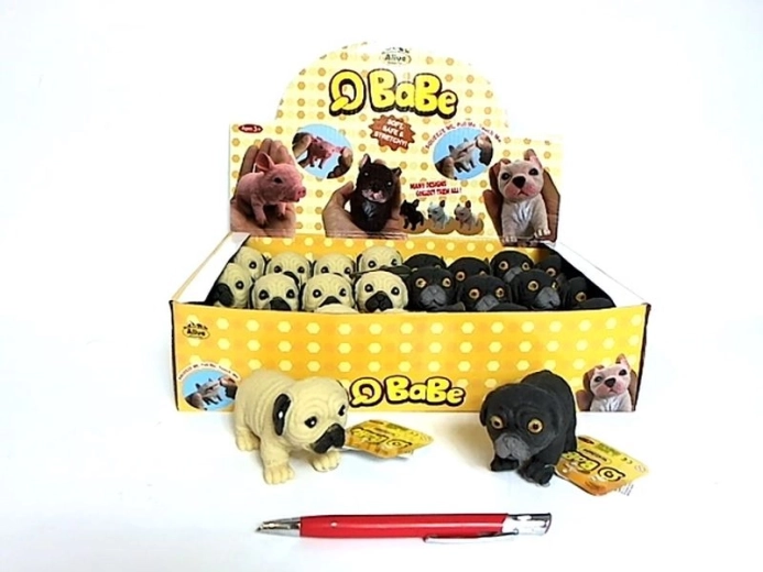 Decoratief bulldogbeeldje met stippen 10 cm