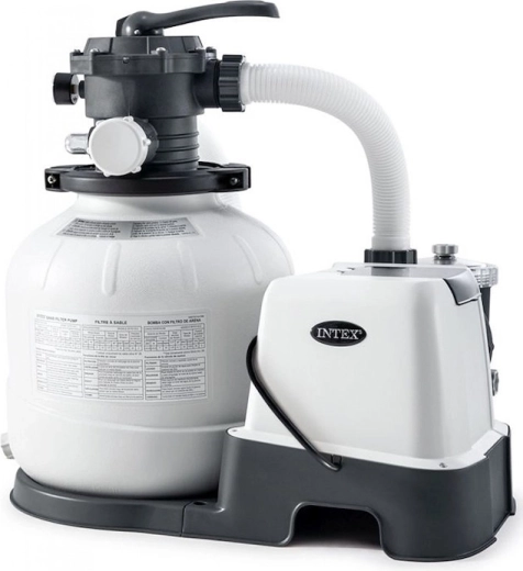 Zandfilterinstallatie met zoutchlorinator voor schoon water