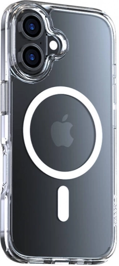 Torras Diamond‑Mag hoesje voor iPhone 16 Plus transparant