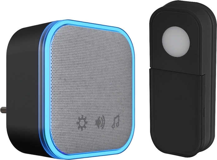 Solight draadloze deurbel voor in het stopcontact 180 m zwart met learning code - 1 stuk