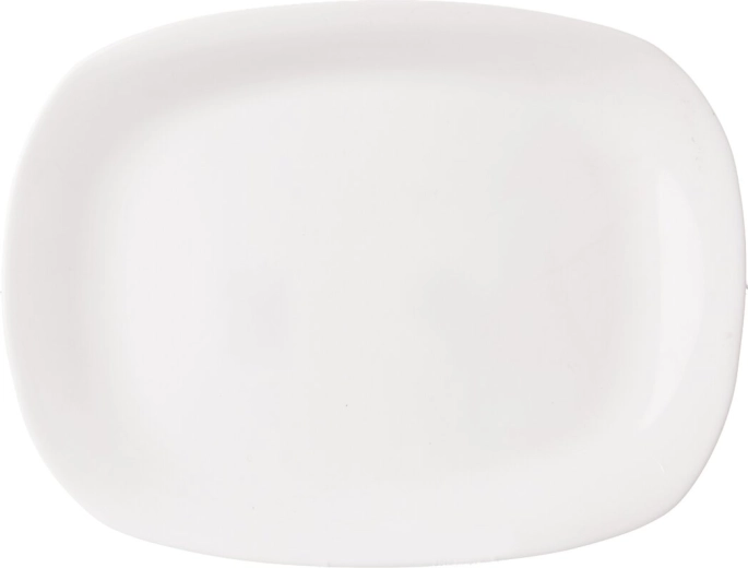 Witte rechthoekige glazen serveerschaal 28 × 21 cm