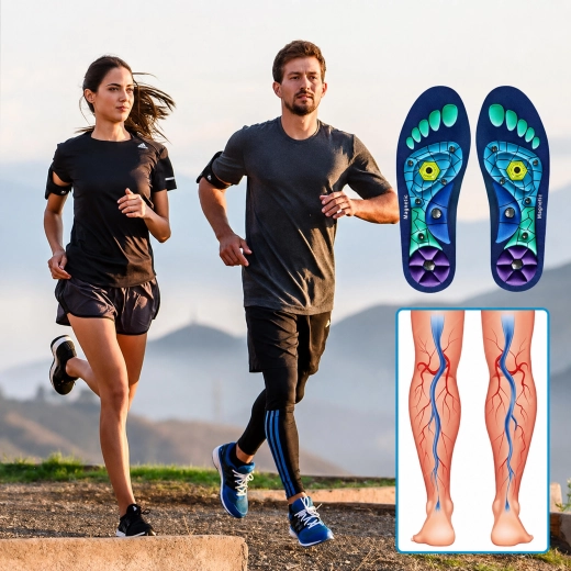 Magnetische massage-inlegzolen voor schoenen met acupressuur L (44–47) - 1 stuk