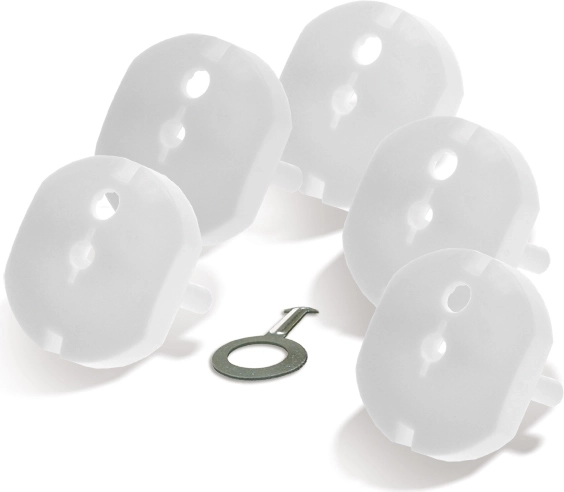 Solight veiligheidsafdekplaatjes voor stopcontacten met sleutel, 5 stuks