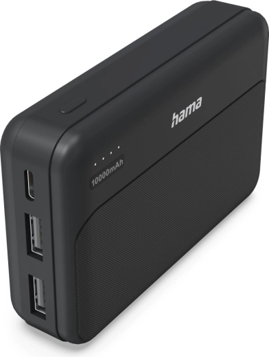 Hama Power Pack Pocket 10 powerbank 10.000 mAh antraciet (2× USB-A)
