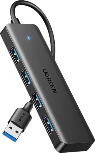 UGREEN USB-A-hub 4-in-1 (1× USB-A naar 4× USB-A), zwart