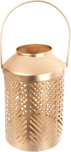 Gouden metalen kandelaar 15,5 cm