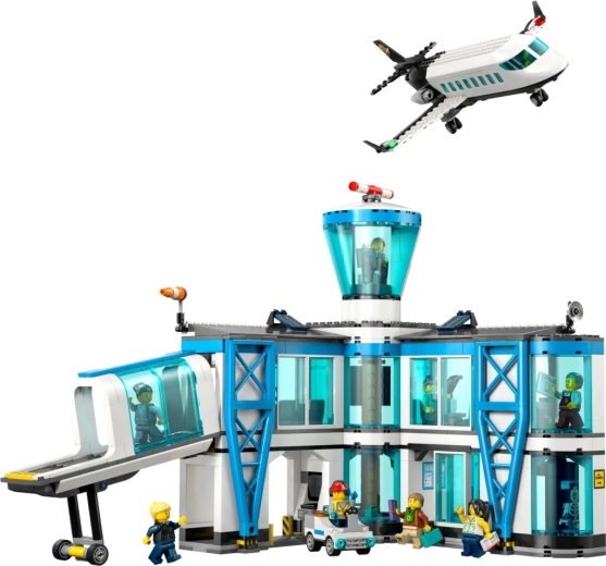 Realistische luchthaven met interactieve functies